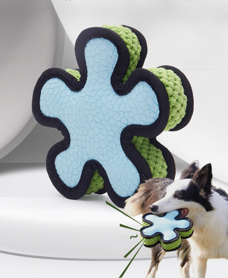 Latex Fleece Series Pet Toys Sound Rugby Interactive Molar Dog Toys