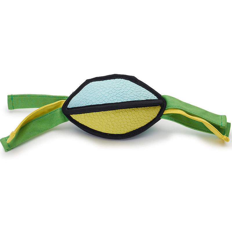 Latex Fleece Series Pet Toys Sound Rugby Interactive Molar Dog Toys