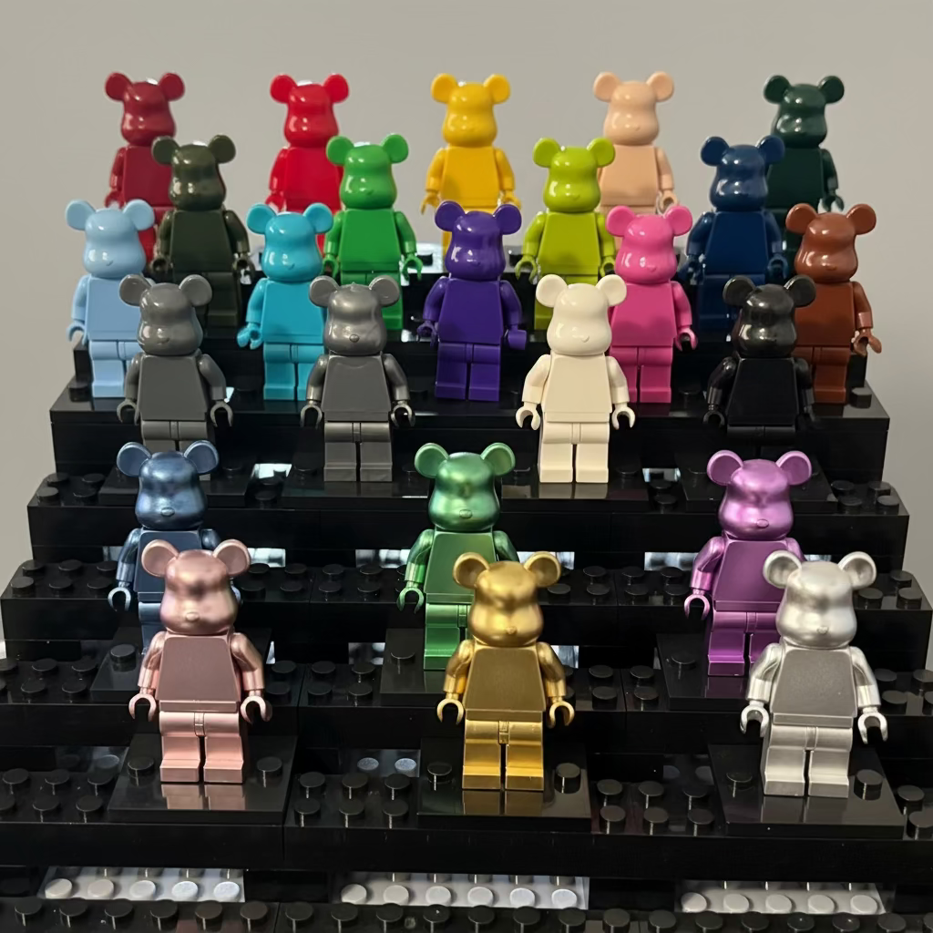 Bearbrick Monochrome Bear Brick Figures – 20+ Vibrant Colors!